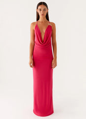 Game Player Maxi Dress - Hot Pink