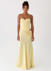 Emory Corset Maxi Dress - Yellow
