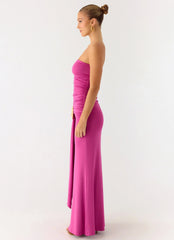 Party After Party Shell Maxi Dress - Fuchsia