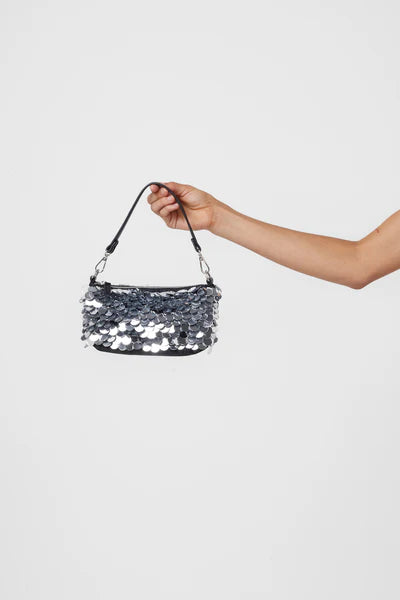 Glistening Charm Mini Dress  Navy