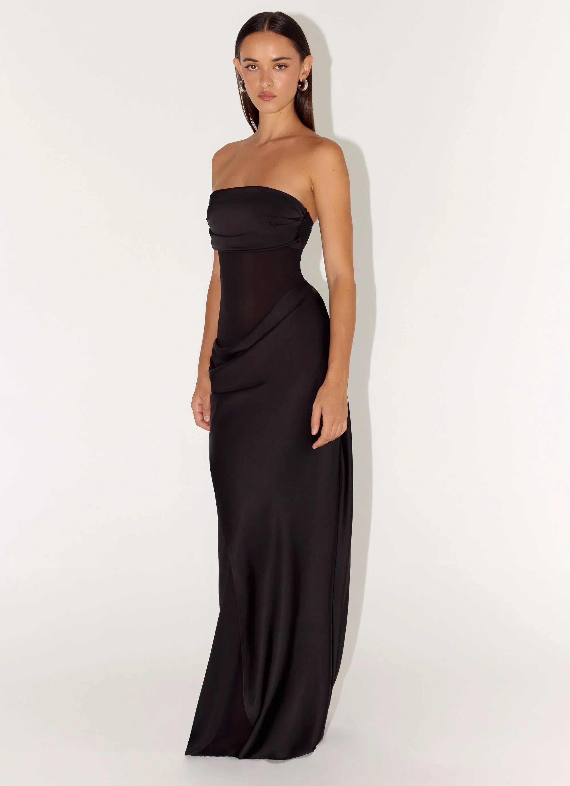 Champagne Skies Maxi Dress - Black