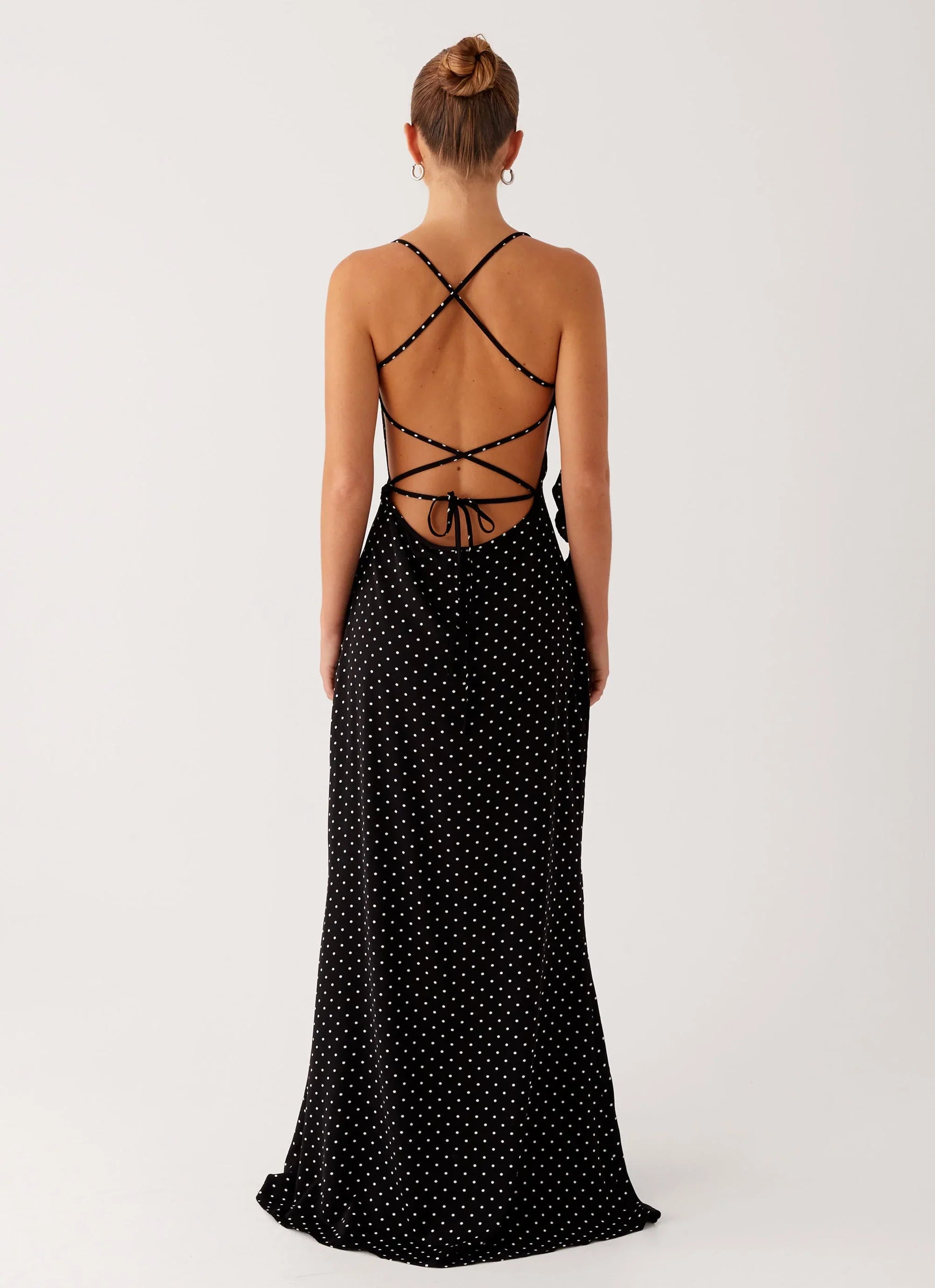 Purely Maxi Dress - Black Polka Dot