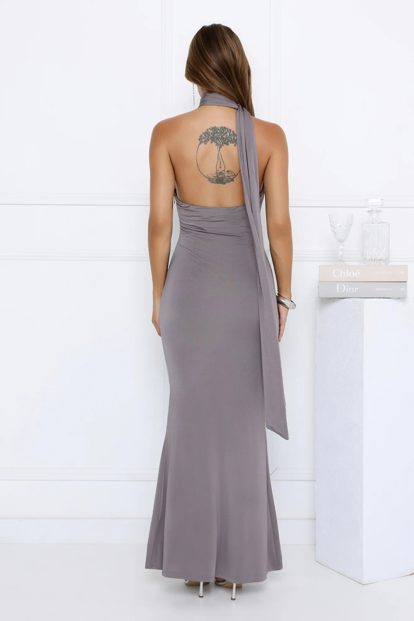 Main Sight Maxi Dress Charcoal