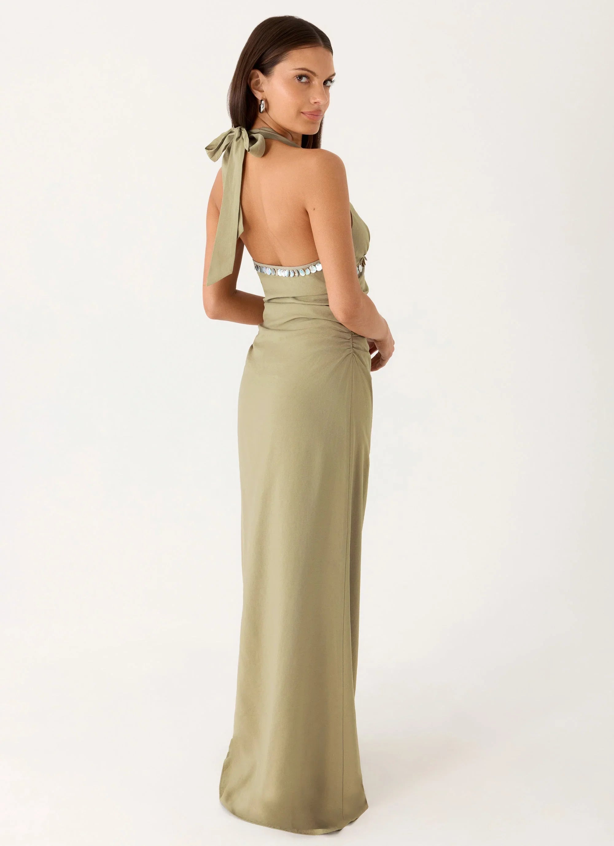 Lorela Maxi Dress - Pale Olive