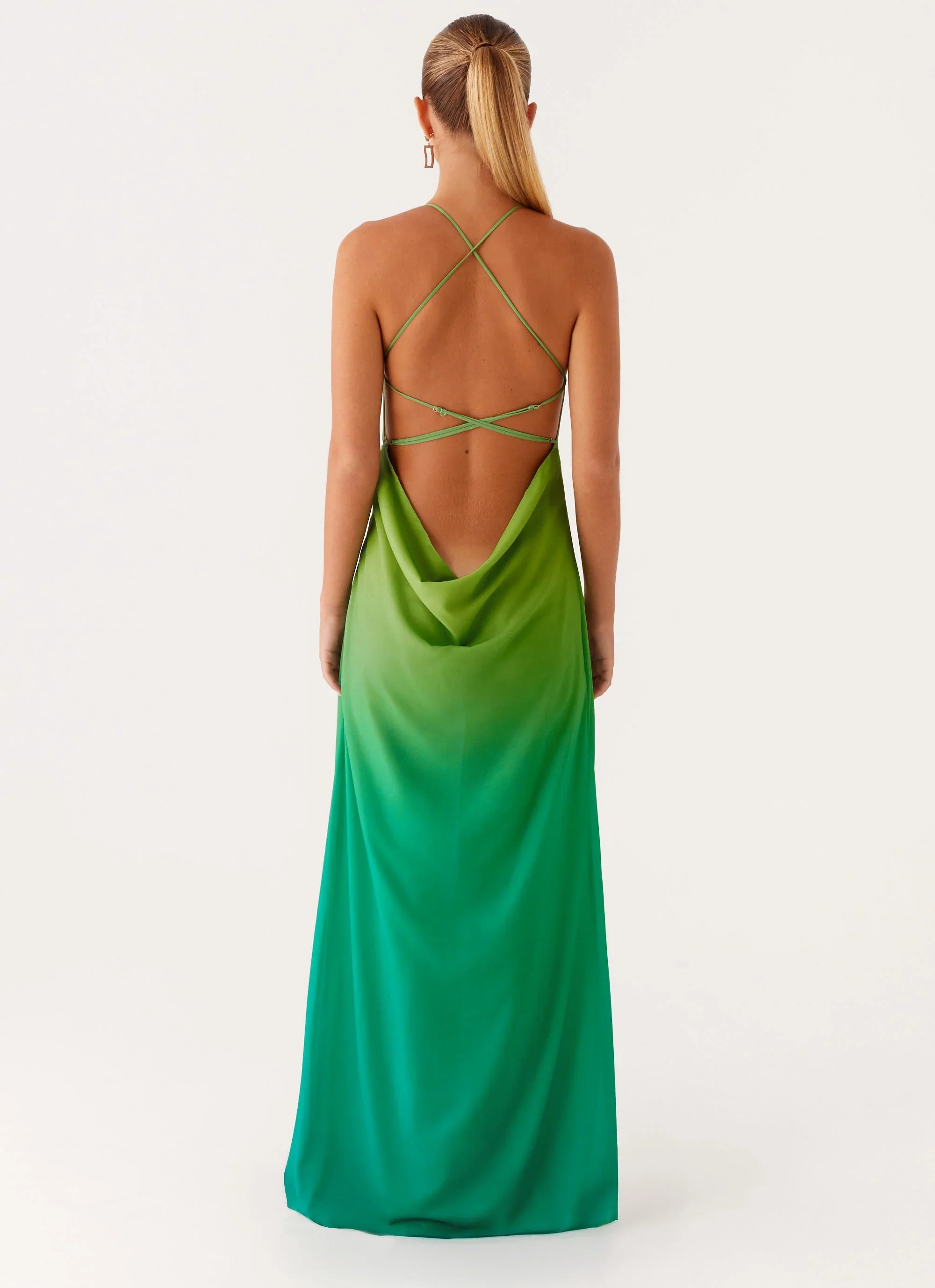Opposites Attract Maxi Dress - Green Ombre