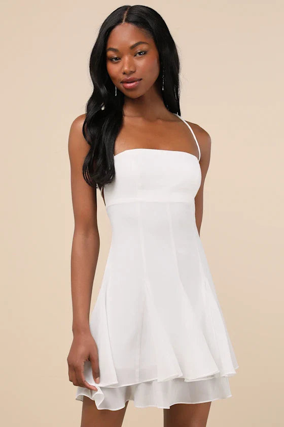 Perfected Sweetness Red Pleated Tiered Mini Dress