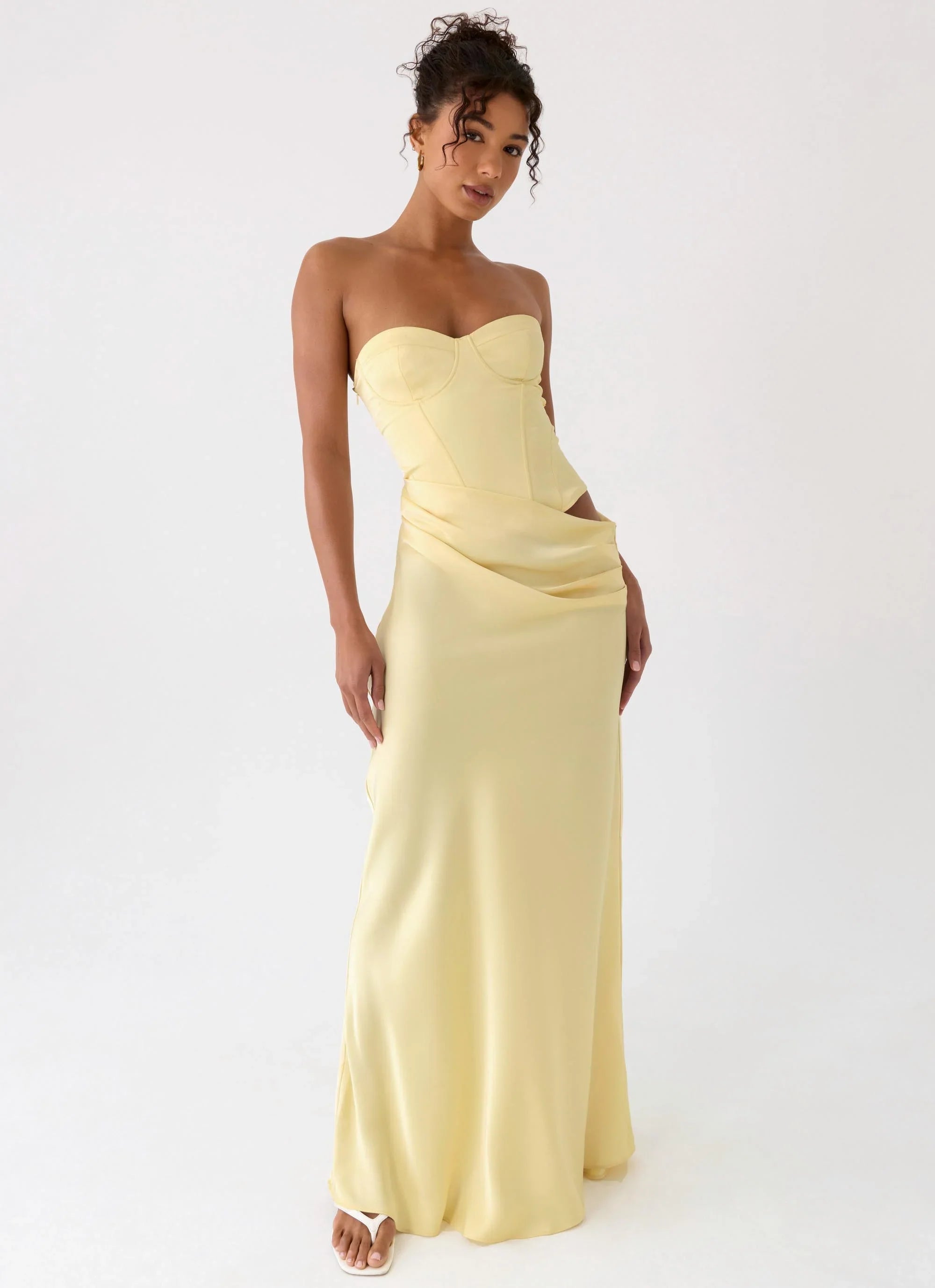 Emory Corset Maxi Dress - Yellow