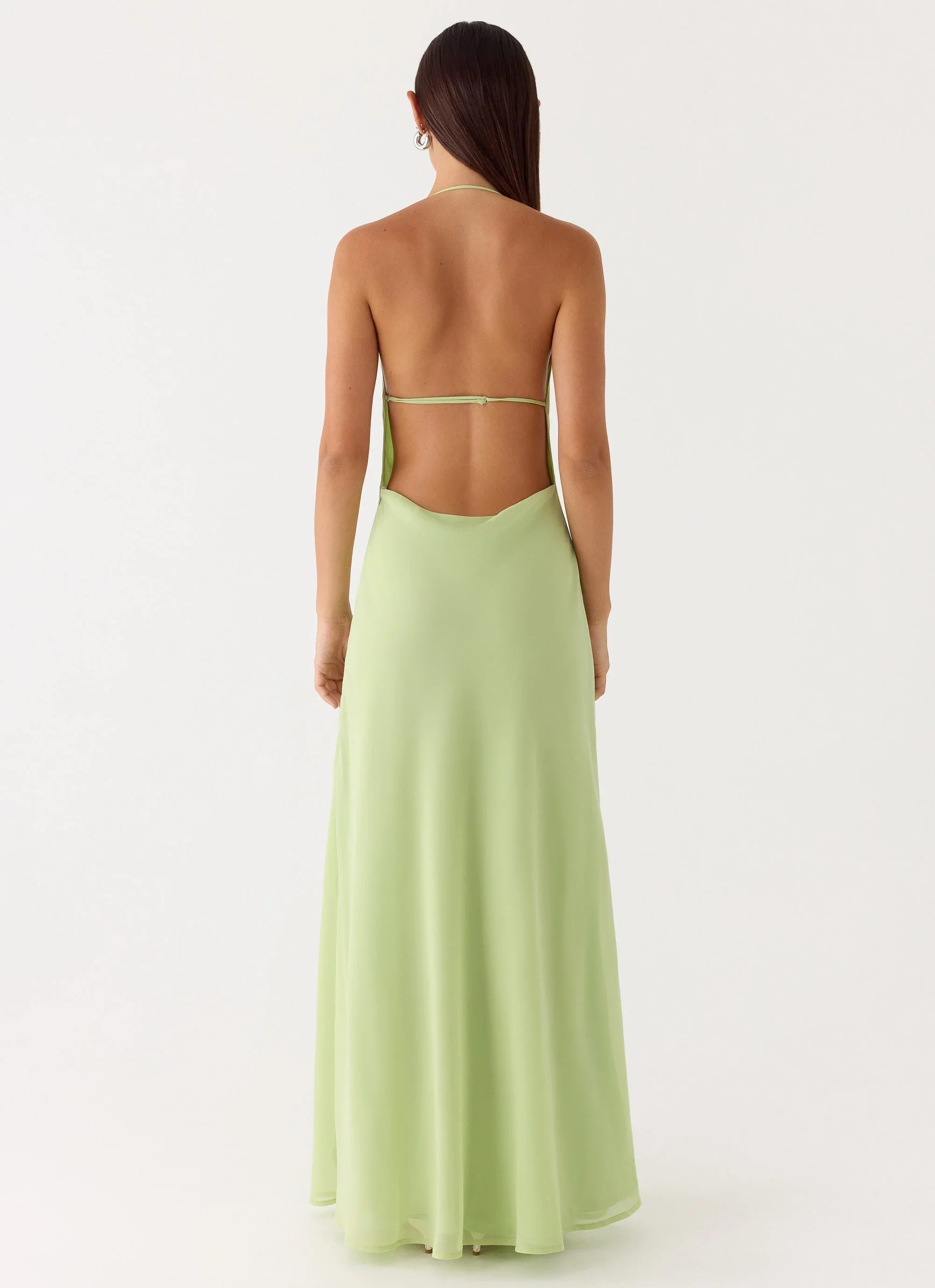 Morning Crush Cowl Maxi Dress - Lime