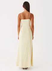 Miss Bloom Maxi Dress - Lemon