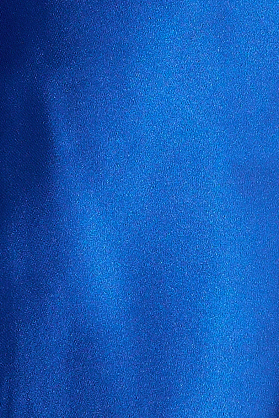Luxe Arrival Satin Mini Dress Cobalt Blue