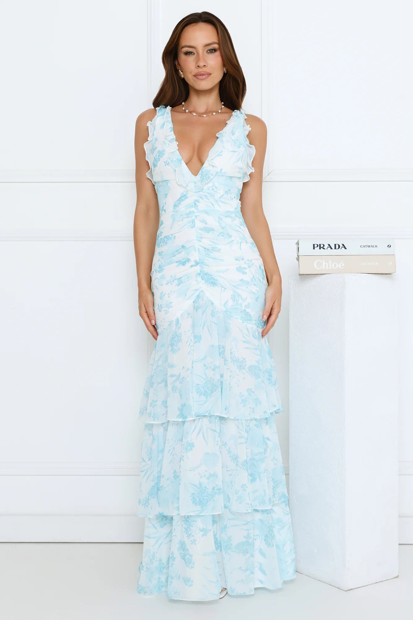 Too Pretty Tonight Maxi Dress Blue