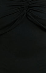 Rani Mini Dress - Off Shoulder Long Sleeve Bodycon Dress in Black
