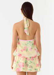 Read Your Mind Mini Dress - Lemon Soleil