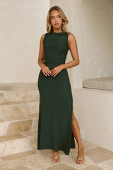 Secret Of The Sun Mesh Maxi Dress Green