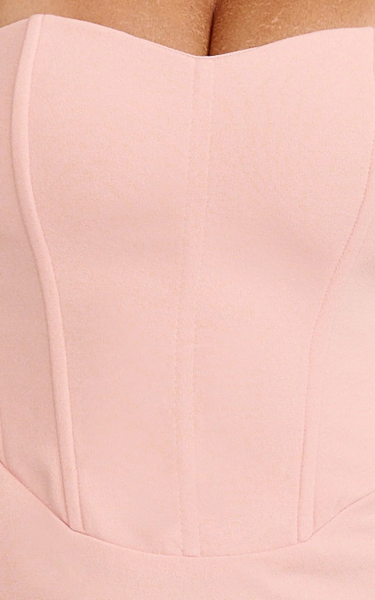 Karina Maxi Dress - Off Shoulder Corset Bodice Lace Up Back Dress in Pink